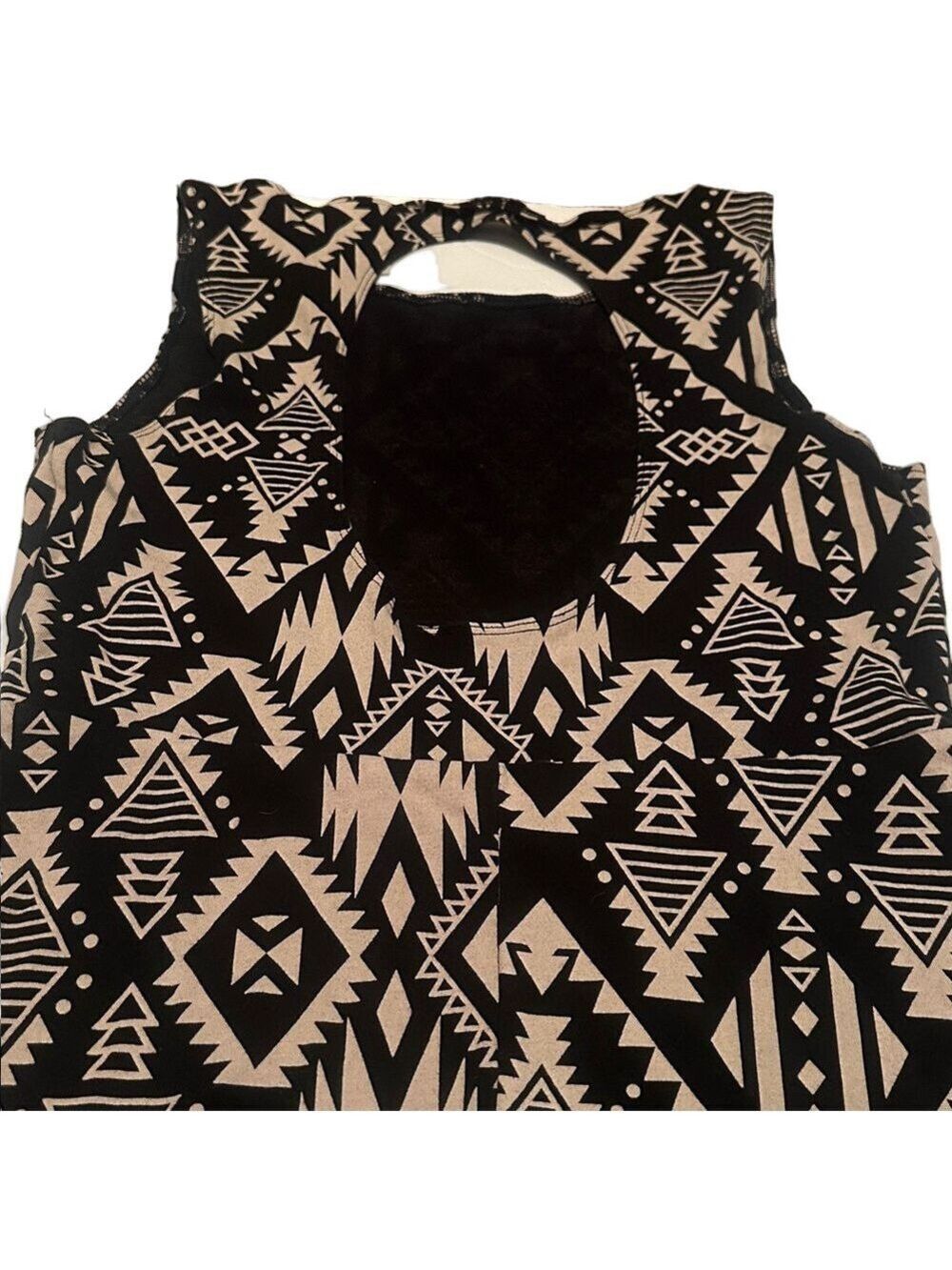 PINK Victoria's Secret Black Tan Geometric Dress Small - Picture 6 of 6